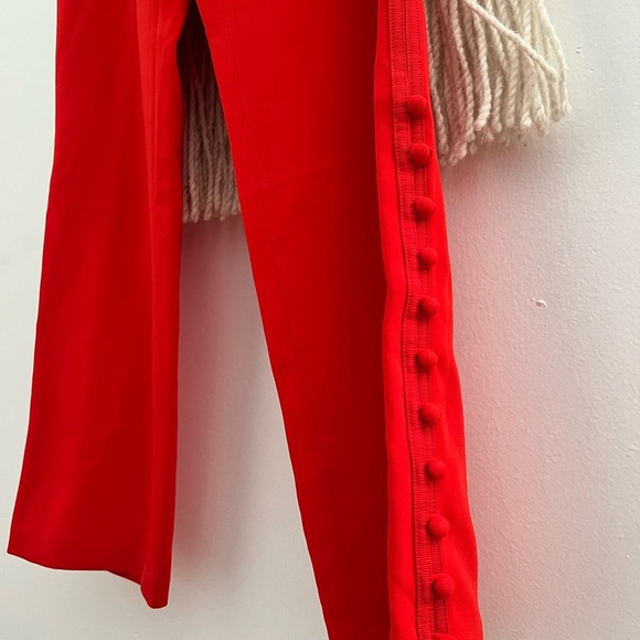 Cinq à Sept Vibrant Orange Straight Leg Pants - Picture 6 of 14